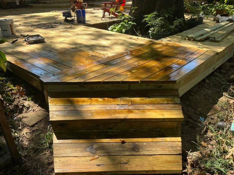 Deck Staining project — Derry, Massachusetts